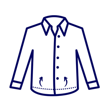 Bluse / Hemd / Oberteil kürzen