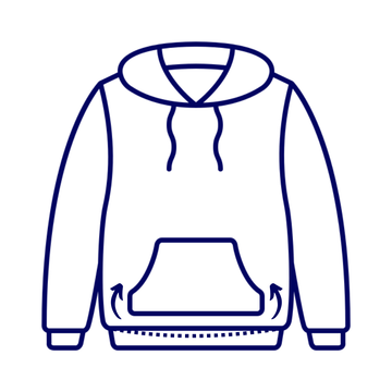 Hoodie / Pullover kürzen