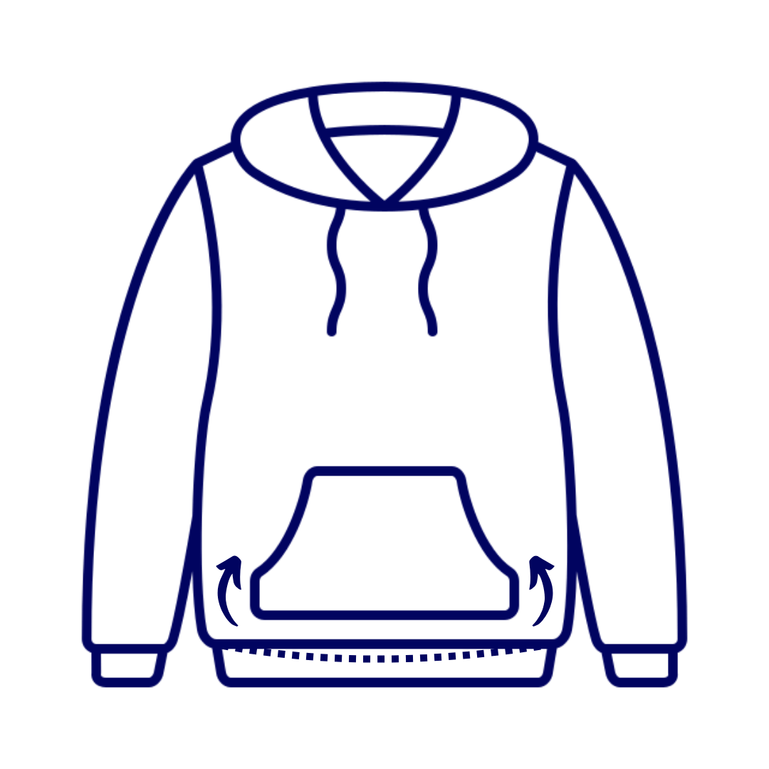Hoodie / Pullover kürzen